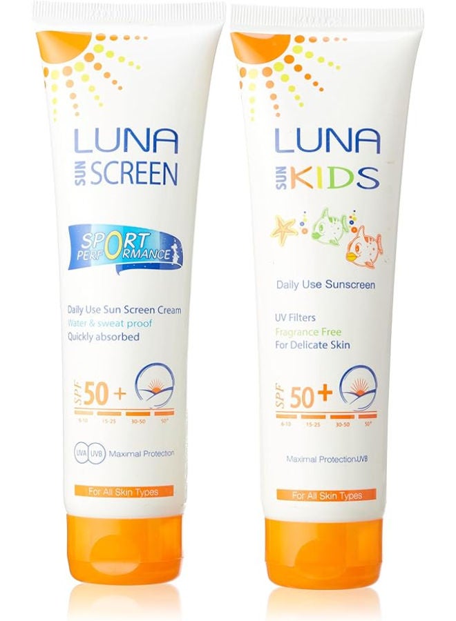 لونا عرض الصيف واقي شمس SPF50 للكبار + واقي شمس SPF50 للأطفال — وفر 200 جنيه - Image 1